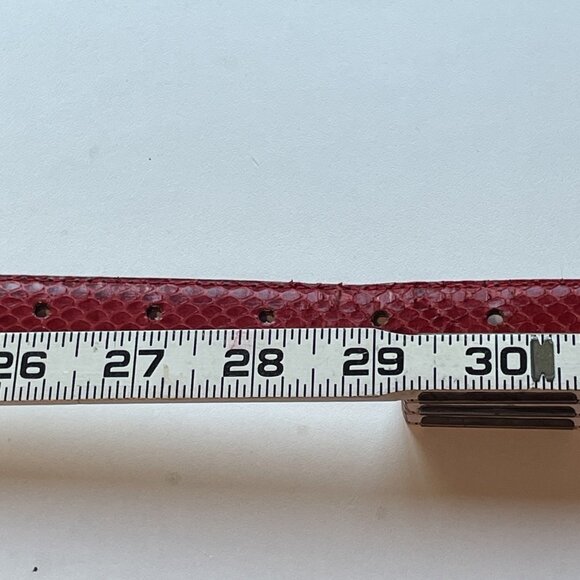 Crown Pacific Genuine Snake Skin Belt Women's Medium Red Western Luxury - Picture 6 of 8
